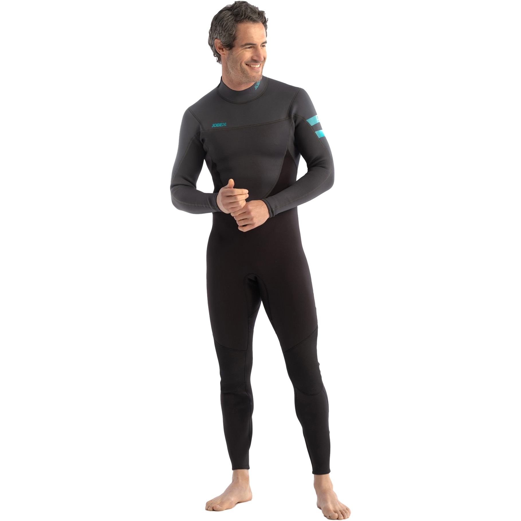 2026 Jobe Mens Perth 3/2mm Back Zip Wetsuit 303521002 - Graphite / Grey